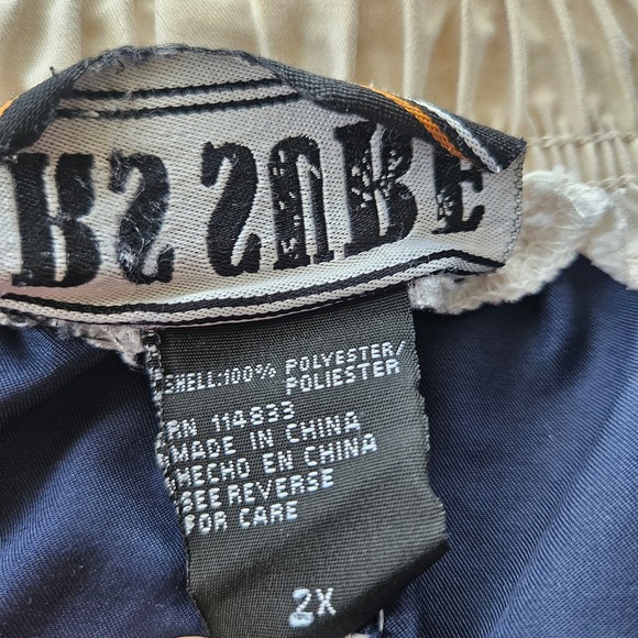 RS Surf Cargo Board Shorts Mens Large Blue 90s Style Swim Trunks Striped Side - Picture 9 of 12